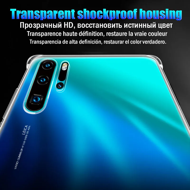 Мягкий противоударный чехол для Huawei P20 Pro P30 P40 Lite E Nova 5i 5T 6 SE 7i задняя крышка