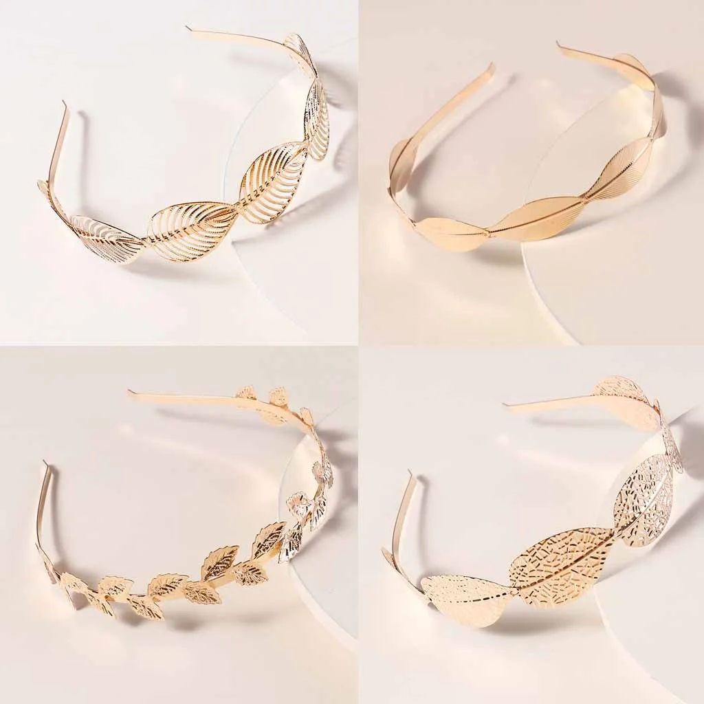 

Women's Retro Style Hair Band Simple Leaf Headband Ladies Alloy Headband Wedding Party Headdress Fashion Vintage Headwear