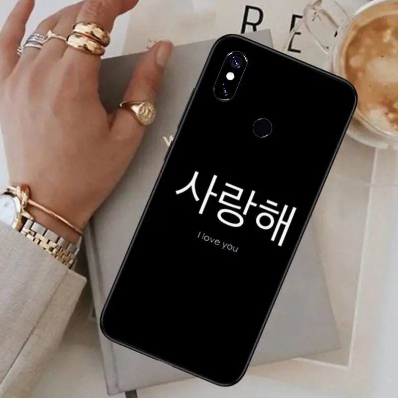 

Cute Korean Style Font letter Phone Case For Xiaomi Redmi note 7 8 9 t max3 s 10 pro lite