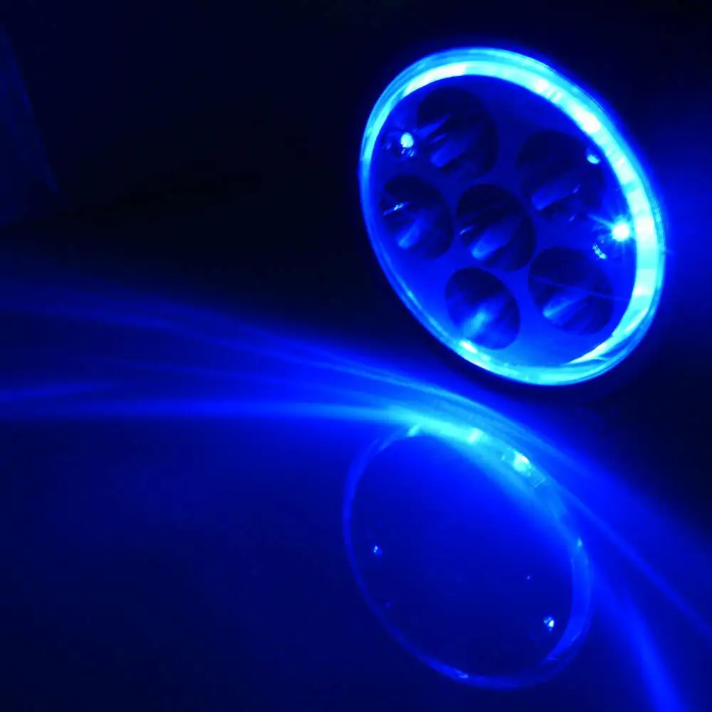 6.5&quot Motorcycle LED Headlight HeadLamp Bulb With Angel Ring Bracket 28mm-36mm for Harley Sportster Cafe Racer Bobber |