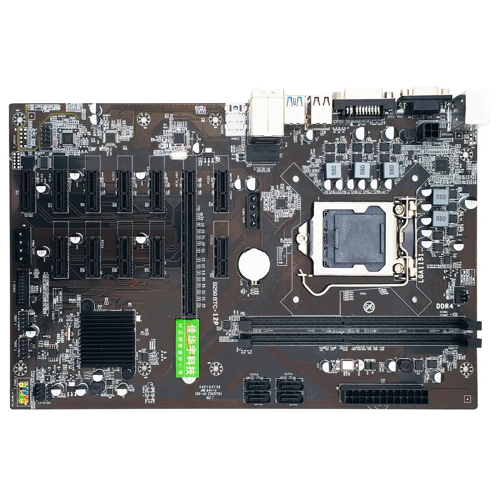 for asus b250 mining 12 pci e mining rig btc eth mining motherboard lga1151 usb3 0 sata3 intel b250 b250m ddr4 sata3 0 free global shipping