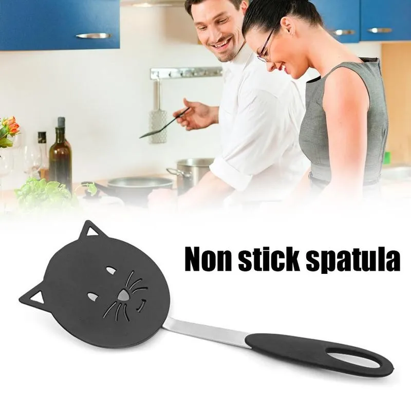 Creative Nylon Cat Frying Spatula Non Stick Omelette Shovel Fried Fish Turner Pancake Flipper Cooking Tools Kitchen Gadget Set