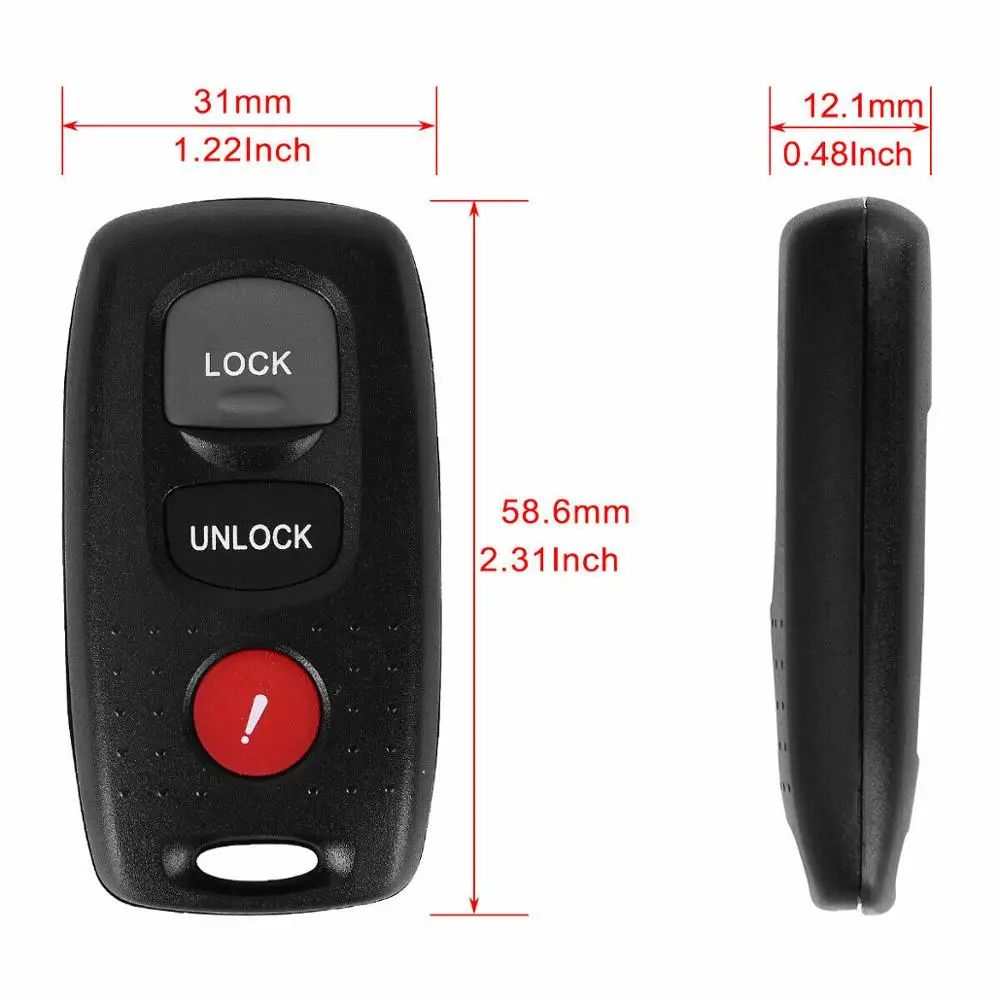 Автомобильный Дистанционный смарт-ключ Fob ЗАМЕНА для Mazda 3 -2007 2008 2009 БЕСКЛЮЧЕВОЙ