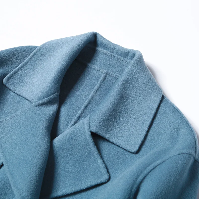 Высококачественное осеннее кашемировое пальто теплое зимнее длинное женское