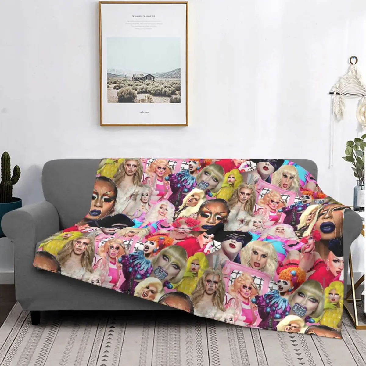

Rupaul Drag Race-colcha a cuadros para cama, manta de Baby, colcha de Пикник