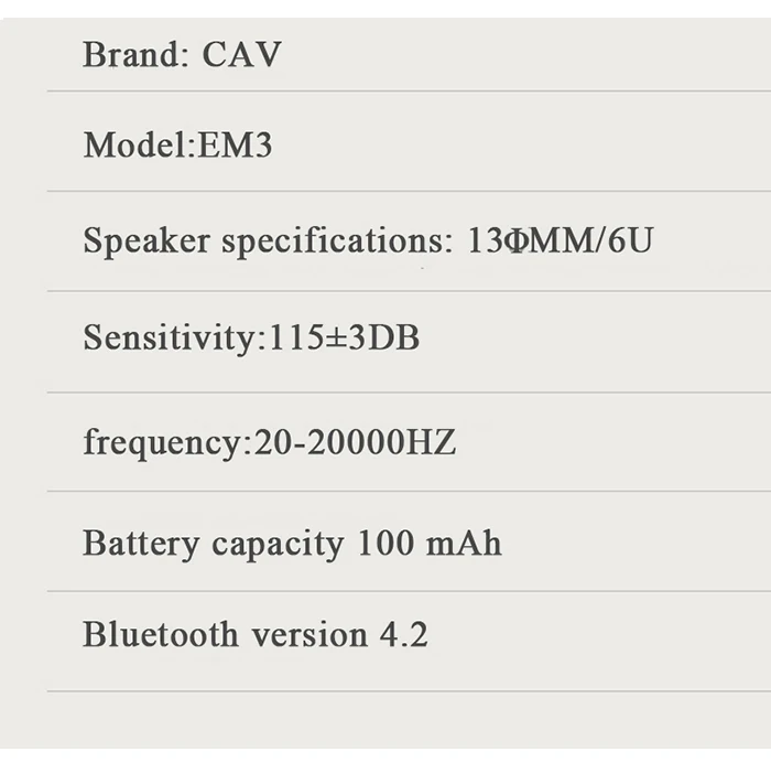 CAV EM3 Bluetooth наушники беспроводные наушники спортивные водонепроницаемые Fone Bluetooth наушники с глубоким басом с микрофоном для всех телефонов