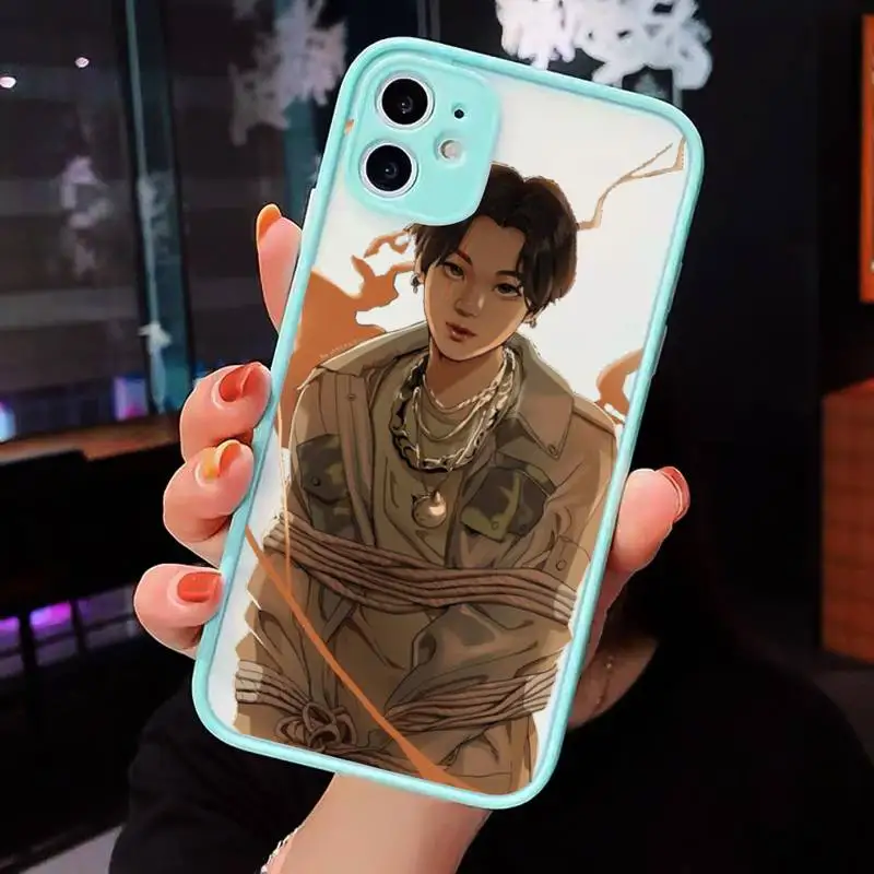 

Agust D suga art design pattern Phone Cases matte transparent For iphone 7 8 11 12 plus mini x xs xr pro max cover
