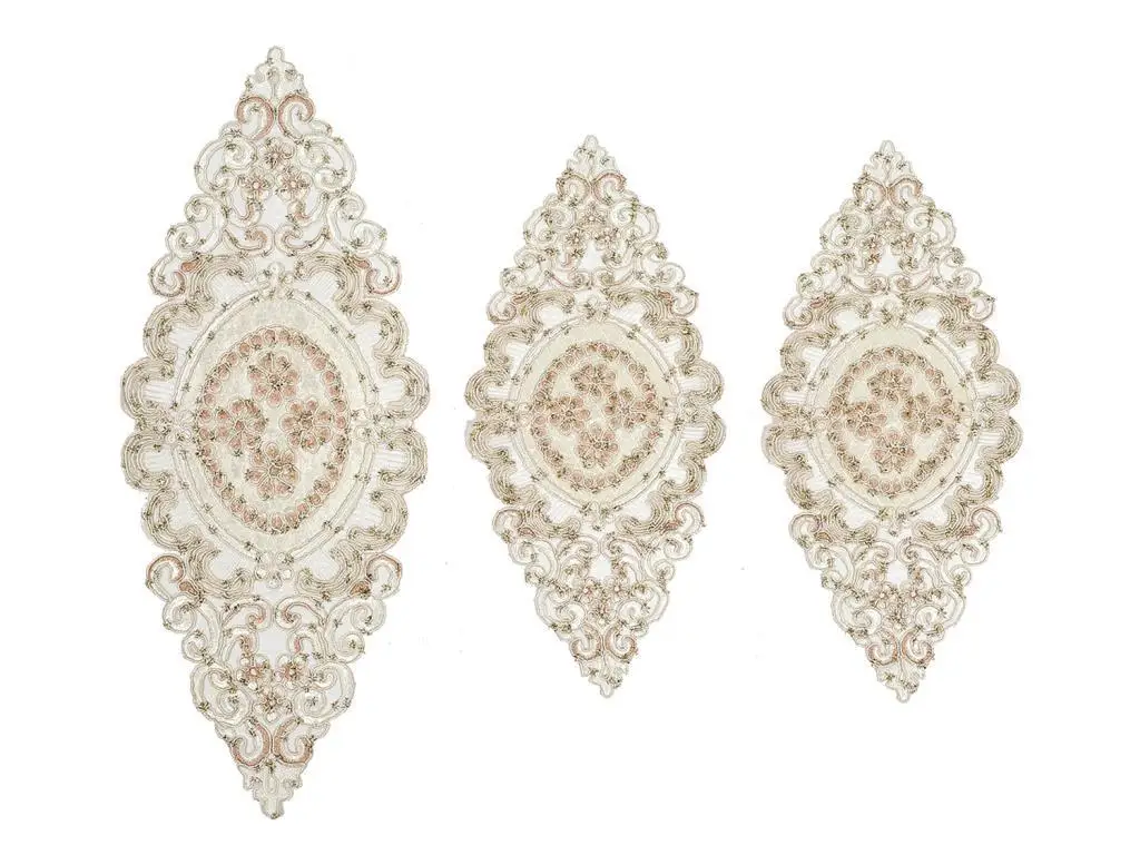 Soma Velvet Bedroom Set Cream Gold | Дом и сад