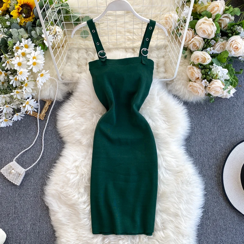 Новое Женское облегающее мини платье без рукавов однотонное сексуальное на