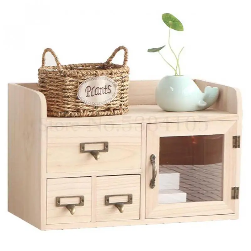 Творческий Рабочий стол из цельного дерева получения ящик тип шкаф офисный