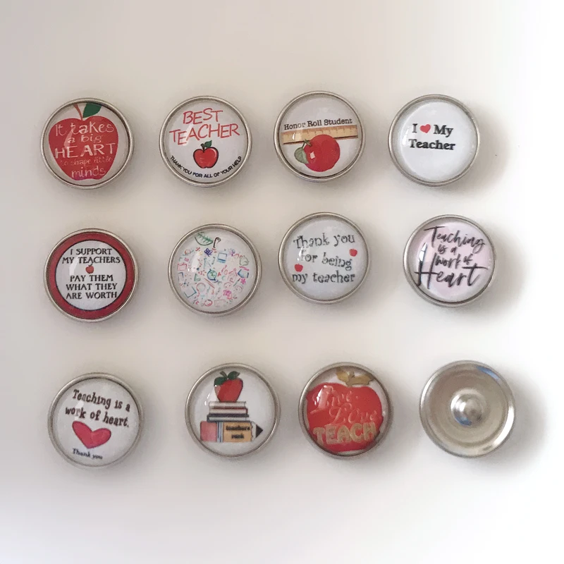 Новое поступление сменные кнопки сделай сам для учителей 24 шт. Я люблю подходят 18