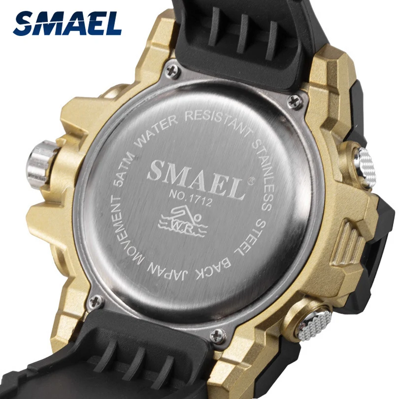

SMAEL Brand Luxury Military Sports Watches Men Quartz Analog LED Digital Clock Man Waterproof Dual Display Wristwatches Relogio