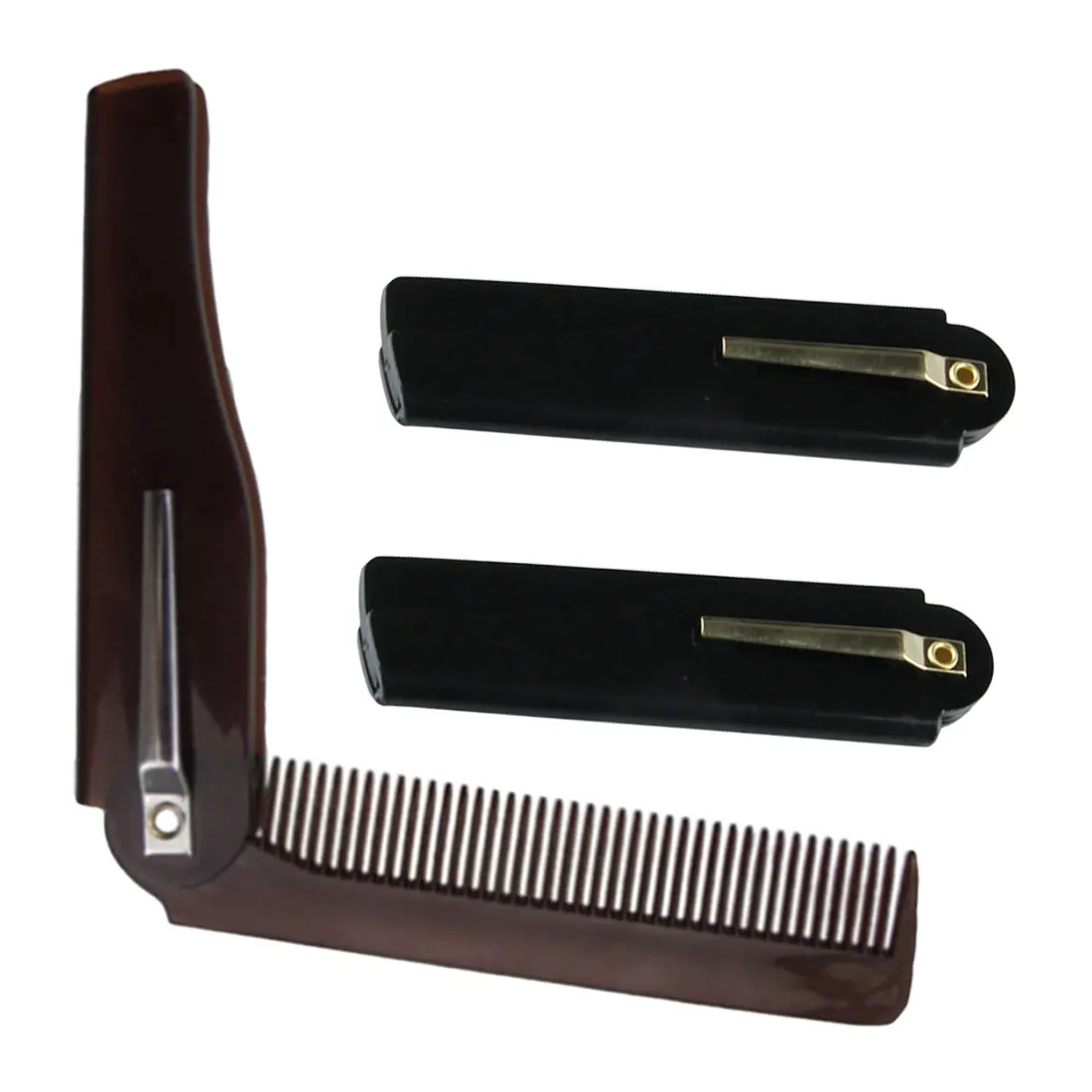 

1 Pcs Mens Womens Beauty Handmade Folding Pocket Clip Hair Moustache Beard Comb