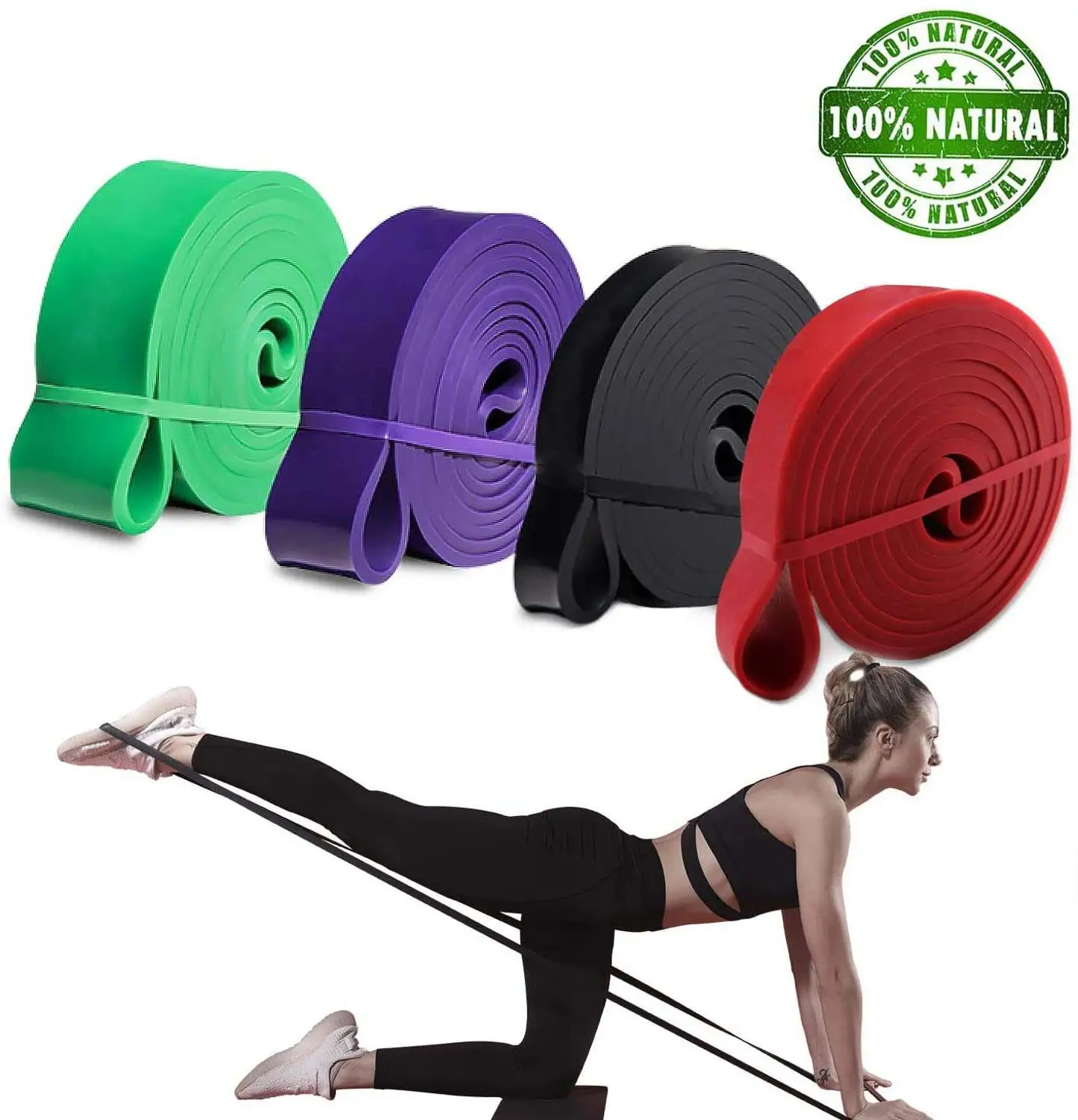 Набор эластичных лент для фитнеса Латексная лента пилатеса многофункциональное