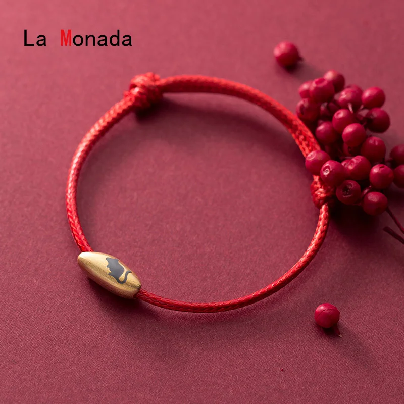 Женский серебряный браслет La Monada из стерлингового серебра 925 пробы с красной