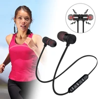 new bluetooth compatible 4 1 earphone sport magnetic stereo sports earbuds wireless in ear headset with mic for iphone samsung