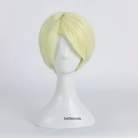 draco malfoy cosplay wig short blonde heat resistant synthetic hair wig wig cap
