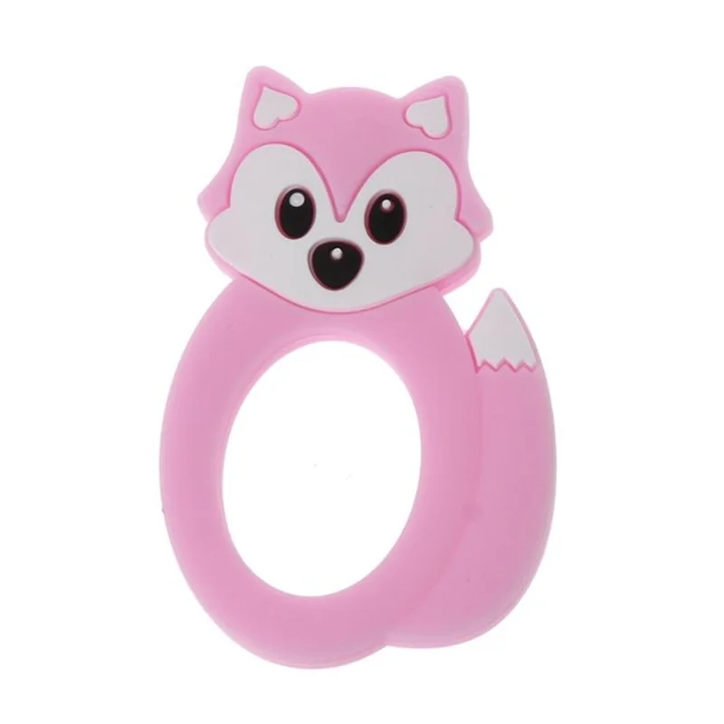 Babi кольцо для прорезывания зубов в виде лисицы из мультфильма силиконов бусов