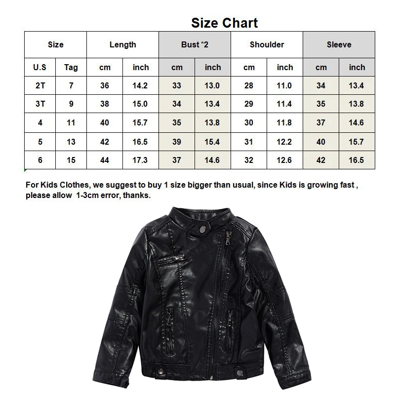 Children Locomotive Leather Coat Toddler Boys Girls 2-6years Retro Stylish Cardigan Jacket Spring Winter Chaqueta Cuero Nina | Детская