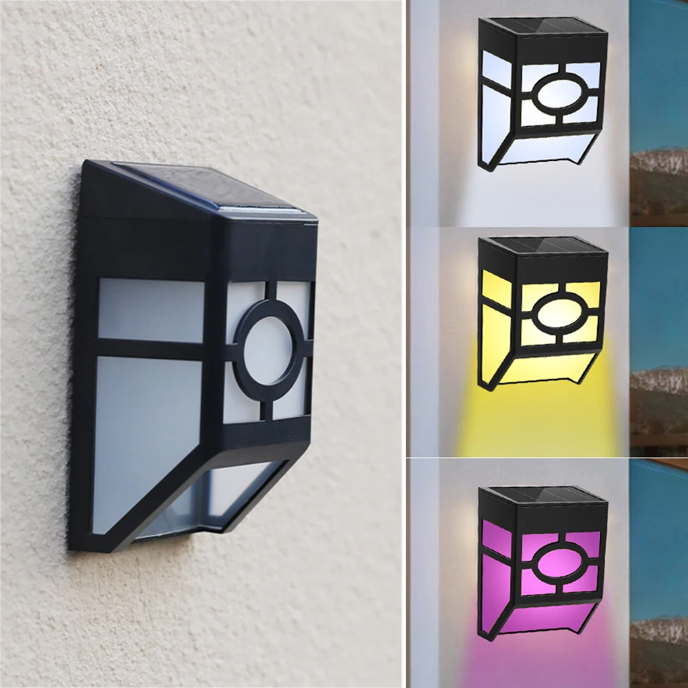 

LED Solar Retro Wall Light Vintage Wall Pane Light Outdoor Garden Path Landscape Fence Lamp Courtyard Retro Lamps Decorative