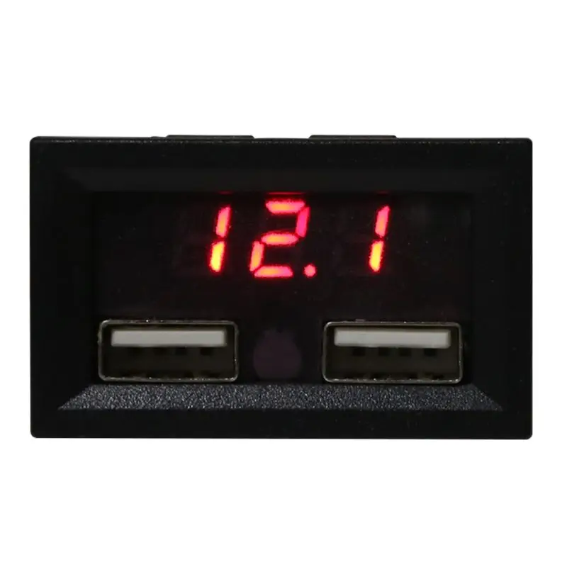 

12V Lead Acid Battery Capacity Indicator Voltage Car Power Display with Dual USB Charger 5V 2A