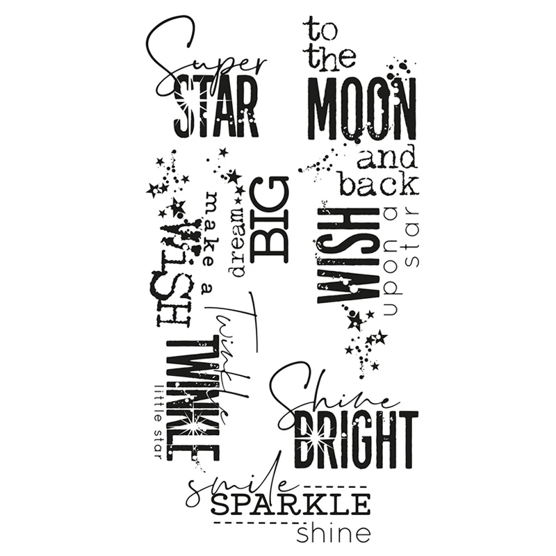 Прозрачные силиконовые штампы Smile Sparkle and Shine для скрапбукинга сделай сам