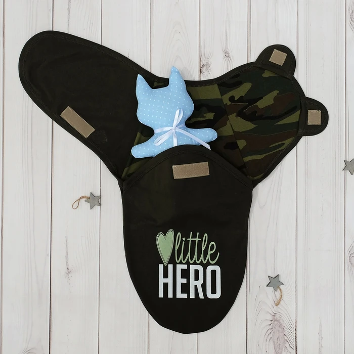 Пеленка кокон Крошка Я &quotLittle hero" рост 50 62см (0 3мес) 2821498|Одеяла и пеленки| |