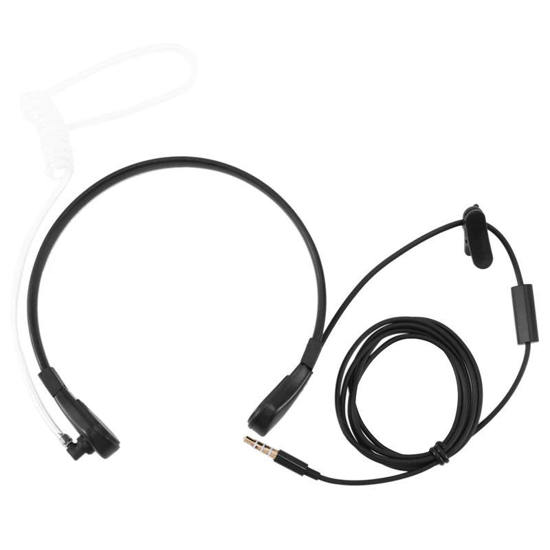 1pin 3.5mm Throat Mic Microphone Covert Acoustic Tube Earpiece Headset For Samsung/HTC/LG/Blackberry/MOTORO Smart Phone Earphone |