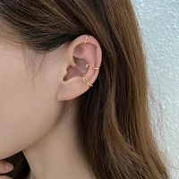 korean zircon small ear cuff set ear rings for girls earcuff cute cartilage clip on earrings no pierced women punk jewelry