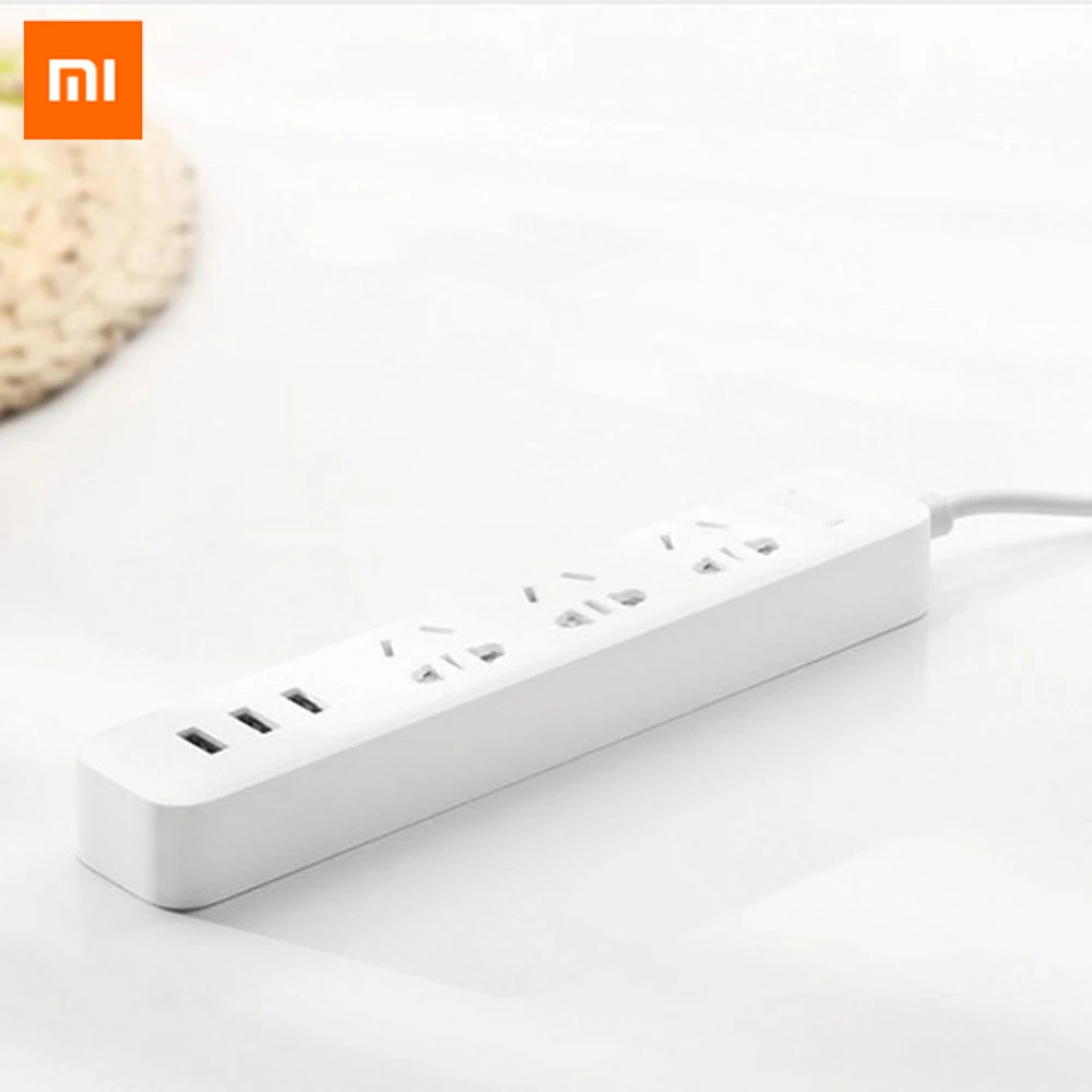 Оригинальный удлинитель питания xiaomi быстрая зарядка 3 USB с розеткой стандартная
