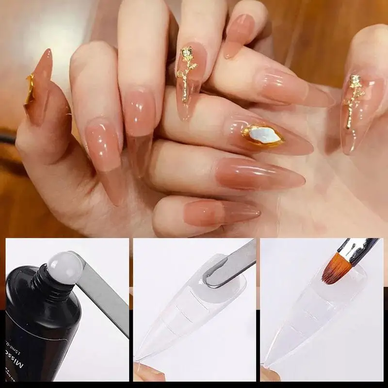 100 шт. Nail Art продлить форма для изготовления гвоздей ногтей со шкалой с украшением