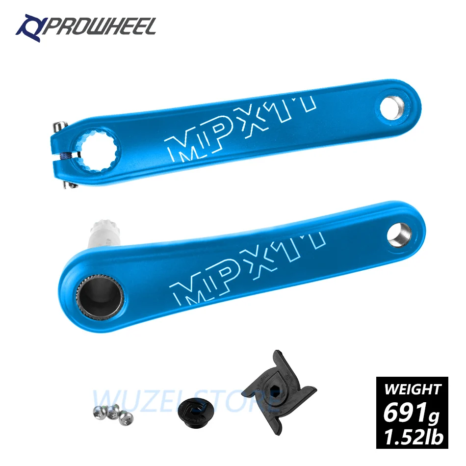 170mm Blue PROWHEEL MPX11 Кривошип горного велосипеда звездочки 8/9/10/11/12 Скорость 170/175 мм Совместимость SRAM mtb велосипедные рукоятки с плавками BB Части - Цвет: 170mm Blue
