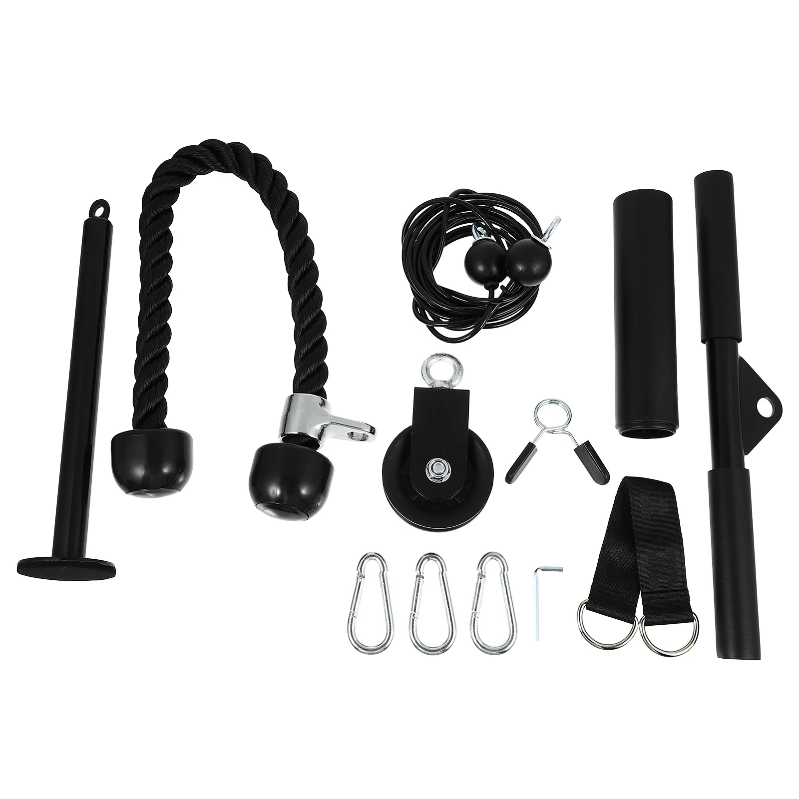 

1 Set Pulley Cable Machine Attachment System Durable Strength Training Equipment
