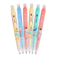12 pcslot creative large capacity automatic pencil with eraser cute cartoon pencils student school stationery office supplies