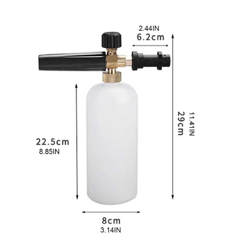 

High Pressure Snow Foam Lance Cannon Soap Dispenser Jet Car Washer Adjustable Nozzle Sprayer Watering Spray Sprinkler