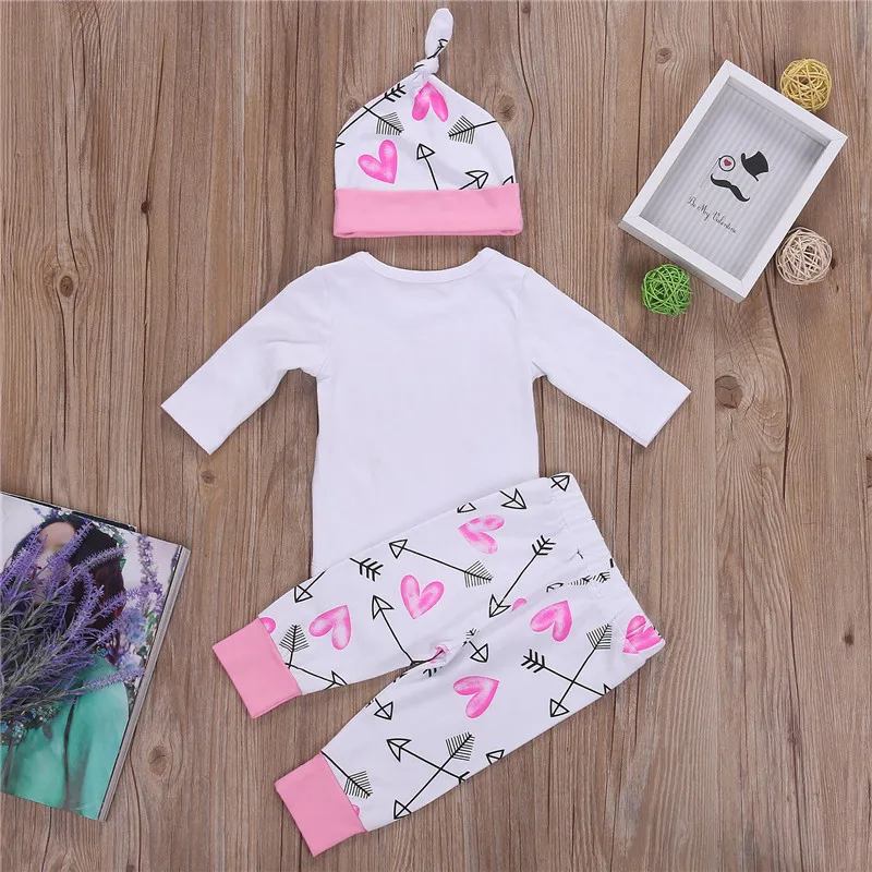 3Pcs Baby Clothes 2019 New Arrival Summer Newborn Kids Infant Girls Romper Jumpsuit +Pants Outfit Set 0-24M | Детская одежда и
