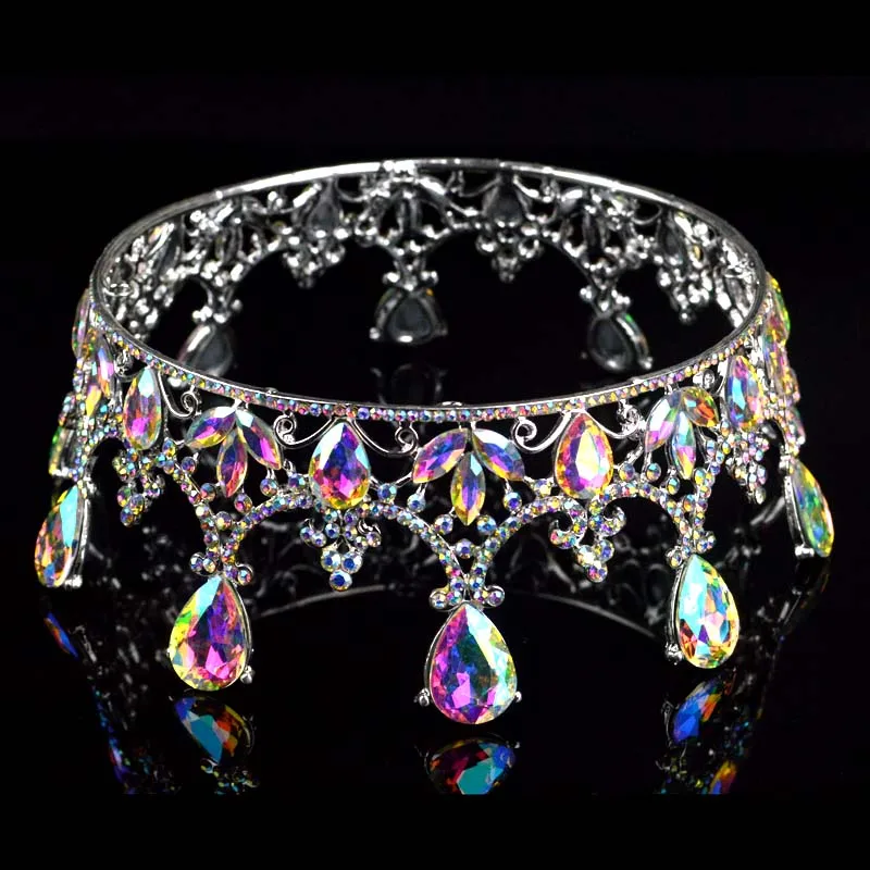 Винтажная разноцветная корона в стиле барокко ручная работа королевская