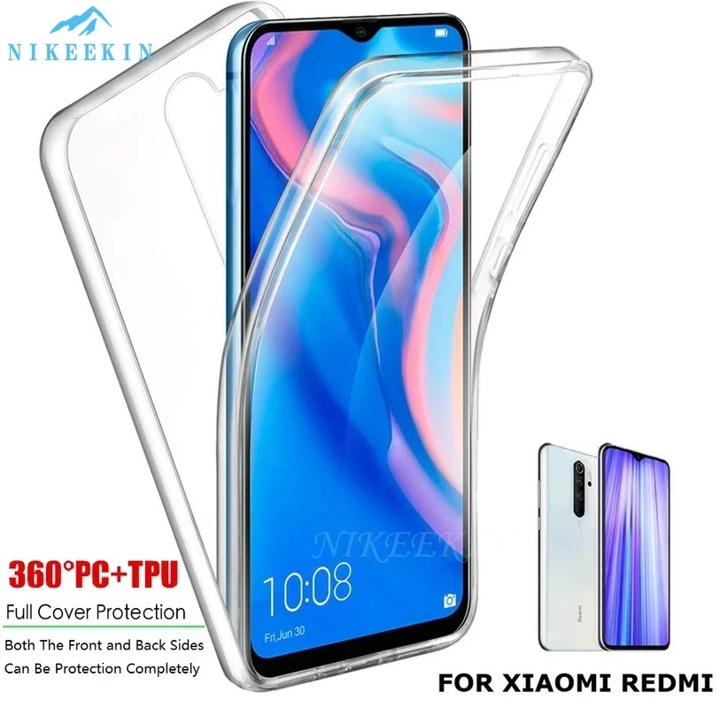 Противоударный прозрачный чехол из поликарбоната и силикона для Xiaomi 11 Redmi 9AT 9C NFC 8A