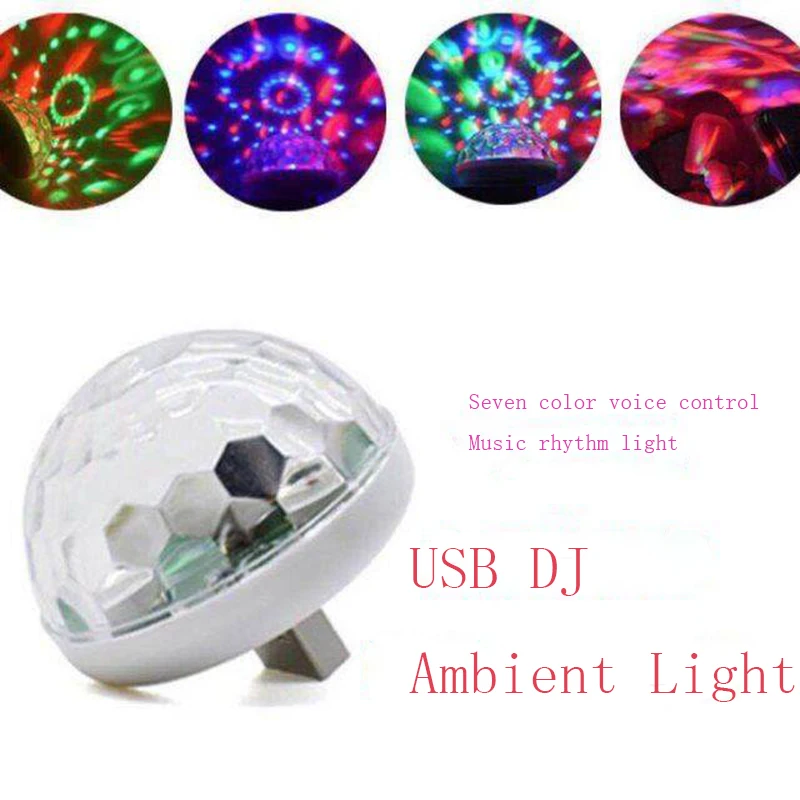 Car USB Ambient Light DJ RGB Mini Colorful Music for Mazda 2 3 5 6 CX5 CX-5 CX7 CX9 Atenza | Автомобили и мотоциклы
