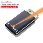 Гравировка RFID Бумажник для карт чехол-портмоне для Для мужчин кредитница Бизнес унисекс из искусственной кожи Слои визитница Алюминий коробка