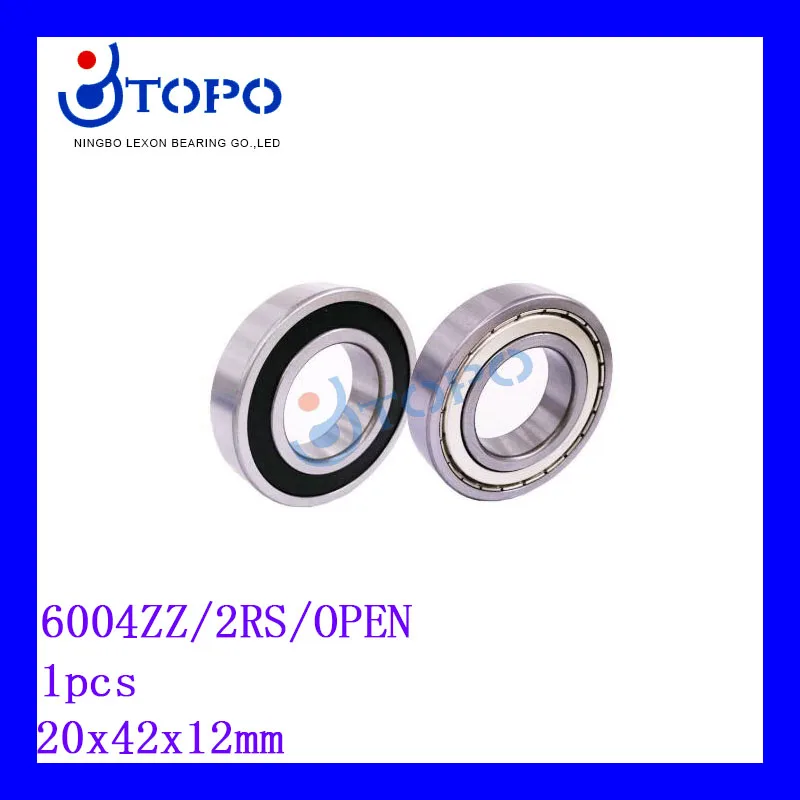 Шариковые подшипники с глубоким желобом 6004 ZZ/2RS/OPEN 20*42*12 мм