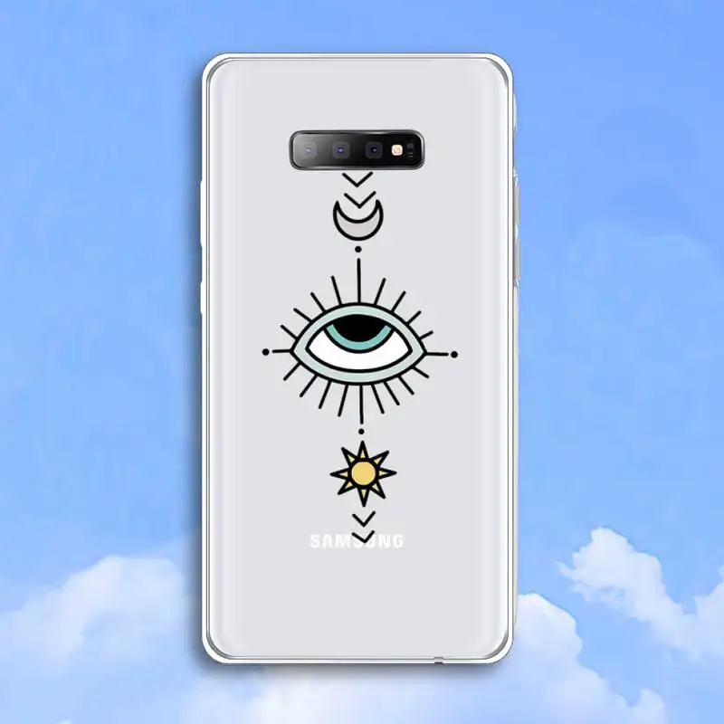 

Evil eye aesthetics pattern Phone Case Transparent For Samsung Galaxy S A 5 7 8 9 2015 20 edge plus 10 e lite 2019