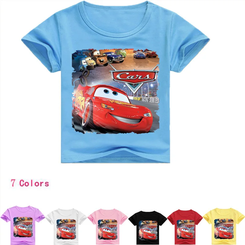 Новый комплект летней одежды для маленьких мальчиков с рисунком из мультфильма