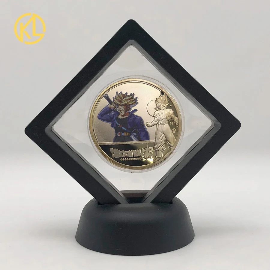 Torankusu with Stand KL Dragon Cartoon Ball Z seriies позолоченные Коллекционные монеты, японские монеты, набор с сертификатом, Прямая поставка - Цвет: Torankusu with Stand
