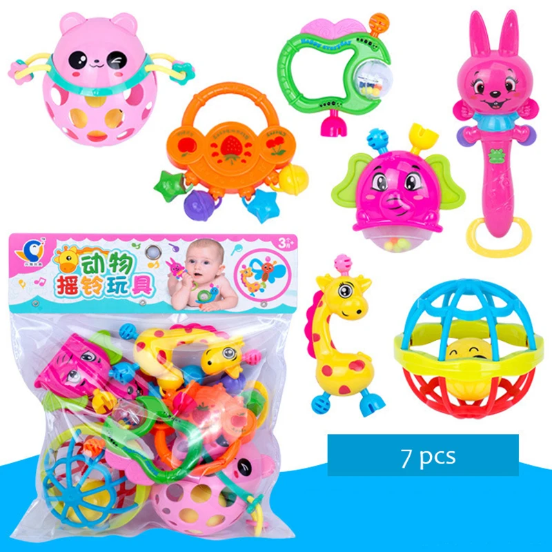 Детские погремушки игрушки от 0 до 12 месяцев мягкие детские для рук Ранние