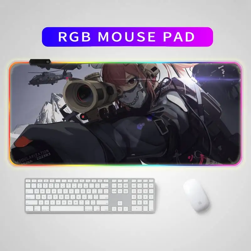 

LED Light Gaming Mouse Pad RGB Large Keyboard Cover Non-Slip Rubber Base Computer Carpet Desk Mat PC Game Mouse Pad