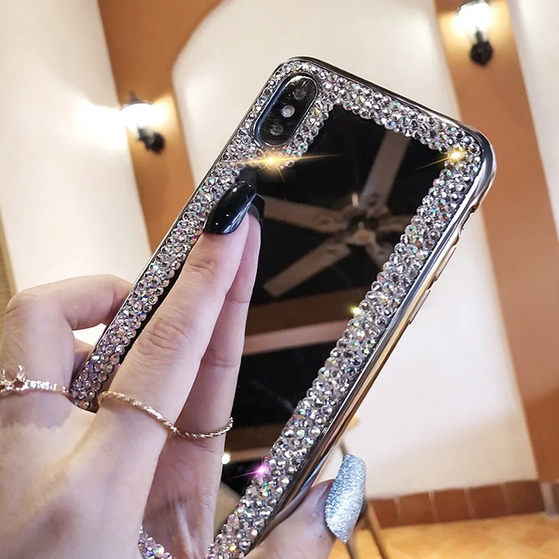 Блестящий Алмазный чехол для телефона iPhone 5 6 6s 7 8 Plus мобильный телефон X XR XS 11 MAX