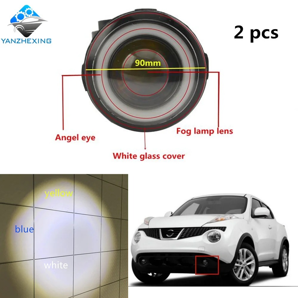2 шт. H11 высокое качество светодиодный противотуманный фонарь с ангельским глазом