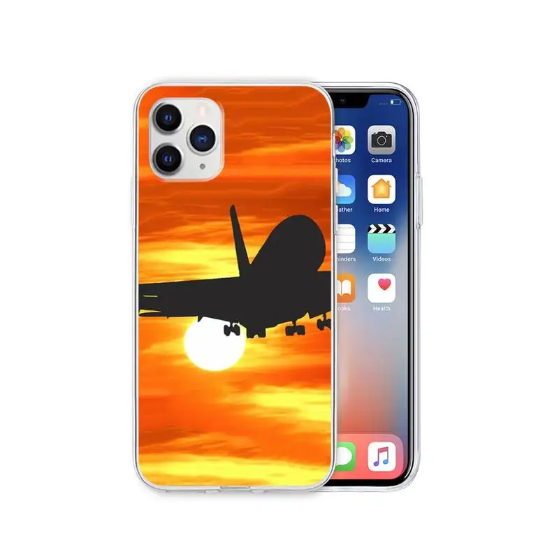 

Aircraft Transparent Phone Case For Samsung Galaxy A51 A71 S20 S10e S8 S7 S9 S10 Plus Clear Cover