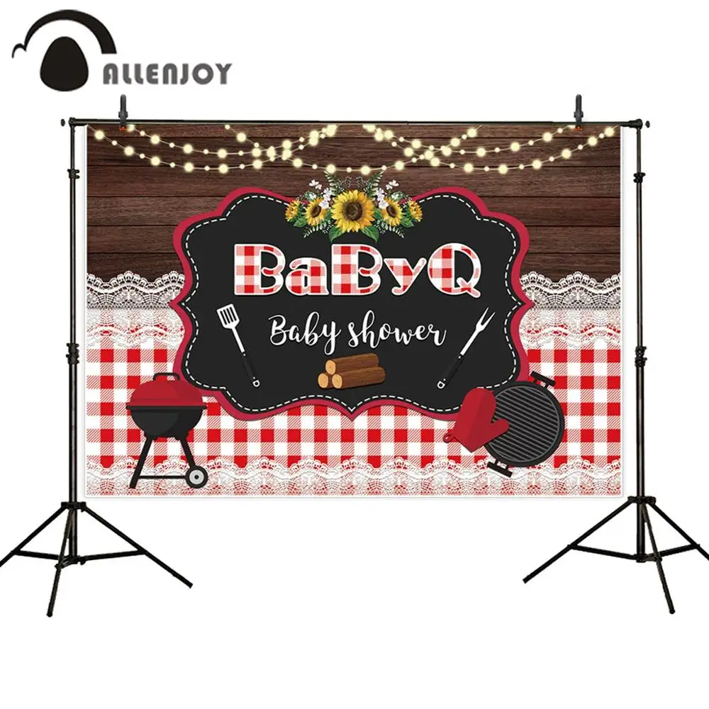 

Allenjoy деревянный пол фон светлые бусины занавески BabyQ душ еды Шотландия клетчатый баннер новорожденный событие ребенок Декорация